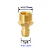 Salida de Máquina Limpiadora de Alta Presión 3/8 Acero Inoxidable Macho Tubo de Agua de Alta Presión Punta Hembra Todo Cobre Adaptador de Enchufe Rápido 1/4