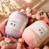 Pájaro Ruyi Azul Qinglan Terciopelo Largo Lana Tejido a Mano Crochet Sombrero Bufanda Ropa Material Tejido a Mano Bolsa Hilo