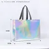 Bolsa No Tejida Laminada Láser Lista para Usar Bolso de Compras de Alta Gama para Mujer Cosméticos Regalo Ropa Bolso de Mano No Tejido