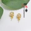 Accesorios de bricolaje Corona de alta calidad Colgante con microincrustaciones Hebilla Chapado en cobre Oro de 18 quilates Collar de cristal con perla Colgante vacío