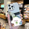 Producto Nuevo de Verano: Funda Espejo Linda Rana y Cachorro para iPhone 16, Amigable con el Maquillaje para Apple 17Pm, Antideslizante, Funda Dura de Cobertura Total