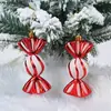 Adornos navideños de plástico, medias navideñas, muletas, colgantes, pequeños adornos para árboles de Navidad.
