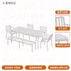 Juego de Mesa y Sillas de Hierro Forjado para Exteriores Transfronterizo, Muebles de Exterior para Cafetería Estilo Industrial, Mesa y Sillones de Patio a Prueba de Óxido
