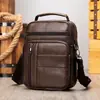 Bolso de Exportación para Hombre de Cuero Genuino, Maletín Casual, Bolso de Documentos de Negocios para Hombre, Bolso Cruzado de Piel de Vaca, Bolso de Hombro de Alta Gama, Moderno