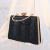 Fabricante Transfronterizo Europeo y Americano Nueva Bolsa de Cena Portátil Plisada Bolsa de Banquete Vestido Damas Bolsa Cuadrada Pequeña Bolsa de Mano de Moda