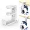 Modelo Privado Gancho Clip Lateral de Mesa Soporte para Auriculares Soporte para Auriculares Giratorio 360 Grados Colgador Almacenamiento Soporte para Auriculares