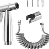 Compañero de Baño para Inodoro Doméstico Válvula Triangular de Salida Doble Pistola de Rociado Potenciadora de Alta Presión para Bidé de Baño Pistola de Agua