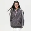 Chaqueta estilo retro americano, sudadera con cuello alto de lunares, cárdigan deportivo unisex de tres rayas para primavera y otoño, moderno