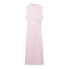2024 Verão Novo Estilo Europeu e Americano Transfronteiriço Moda Slim Fold Decorativo Vestido Midi Feminino Atacado