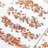 Atacado Âmbar Caramelo Mini Zircônia Plana Joia para Unhas Laranja Maillard Marquise Gota d'Água Decoração para Nail Art