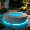 Banco Redondo para Árboles de Hormigón Translúcido UHPC Asiento Luminoso GRC para Exteriores Banco de Paisaje Parque Cielo Estrellado Personalizado