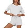 Beize 2022 Roupas Femininas Europeias e Americanas Primavera e Outono Novo Amazon Tops e Shorts Conjunto Esportivo de Duas Peças para Mulheres em Estilo Europeu e Americano