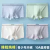 Cuecas Boxer Masculinas 100% Algodão Pura Classe A para Estudantes do Ensino Médio e Adolescentes 10A Antibacterianas, Amigáveis à Pele e Confortáveis Venda por Atacado