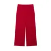 Venta al por mayor Otoño 2026 Nuevo Estilo Europeo Ropa de Mujer Conjunto de Chaqueta de Traje y Pantalones con Cinturón de Hebilla Roja 26719