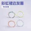 Elásticos de Cabelo Coloridos Estilo Saia Arco-Íris para Estudantes, Elásticos de Cabelo Elásticos Fofos, Elásticos de Borracha de Alta Elasticidade, Atacado