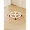 Bandeja Móvel para Vaso de Flores com Base de Rodas Chassi Almofada Rolo Universal Roda Dreno de Água Polia de Metal Retangular em Vaso
