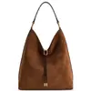 Bolso Tote Jwpei en Stock, Bolso de Hombro Grande para Viajes, Nuevo Modelo de Diseñador, Bolso Cubo de Cuero Genuino, Bolso de Mano para Mujer