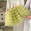 Falda de Tul Estilo Primavera para Niñas Pequeñas Hermana Falda Pastel Falda Media Estilo Coreano Moda Niña Bebé Nueva Falda de Moda de Primavera