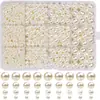 Venda quente transfronteiriça pérola de imitação ABS brilhante furo misto contas soltas materiais para joias DIY feitas à mão pulseira de miçangas colar