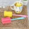 Cepillo para tazas de mango largo para el hogar, cepillo de esponja limpiador para tazas térmicas, cepillo para tazas, cepillo para botellas, cepillo para biberones, fabricante de regalos