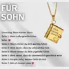 Collar de Acero de Titanio, Popular en Europa y América, Collar con Forma de Libro de Carta de Amor Grabada, Collar con Forma de Sobre de Carta de Amor Abrible, Cadena para Clavícula