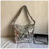 Bolsas de Diseñador de Nicho para Mujer 2025 Nueva Moda de Invierno Bolso de Hombro Cruzado Lentejuelas Bolso Tote Elegante de Gran Capacidad