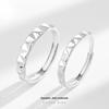 S999 Sterling Silver Starry Couple Dedo Simples Nicho High Sense Anel Brilhante Diamante Mão Jóias Atacado