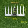 Rastrillo agrícola para aflojar la tierra y voltear el suelo, multifuncional para plantar verduras y recuperar terrenos, rastrillo excavador de arena de cinco dientes, siete dientes, todo de acero, a prueba de óxido, raspador de arena, China