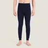 Calentador largo para hombre sin bolitas cintura alta primavera y otoño delgado para adulto ropa interior para hombre leggings