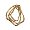 85x63mm 18,7g Dourado Brilhante Comércio Exterior DIY Liga de Zinco Acessórios Anel Irregular de Três Camadas Pingente