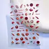 Adesivos de Unha Ins Cartoon Florzinhas Populares Estilo Coreano 5D Em relevo Vazados Cor Sólida Versátil Adesivos de Unha para Capa de Celular