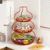 Estante de almacenamiento creativo con forma de calabaza para encimera de cocina, frutas y verduras, cesta de almacenamiento para jengibre y ajo, estante de escritorio multicapa para verduras, estante de almacenamiento para estufa
