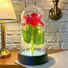 Flor de Rosa Cubierta Acrílica Día de San Valentín Chino Día de la Madre Navidad Día de San Valentín Regalo Decoración de Escritorio Hecho a Mano