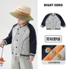 Jaqueta de Baseball Estilo Academia Europeia para Meninos Outono 2026 Nova Roupa Infantil Cardigan para Crianças Pequenas Temporada de Outono