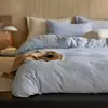 Conjunto de Cama Quatro Peças Veludo Leite Classe A Sensação de Acariciar Gato Luxo Leve Inverno Quente Veludo Relevo Lençol de Cama Capa de Edredom Espessa Lençol de Elástico 4