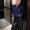 Novedad Primavera y Verano para Mujer Tops Casuales Estilo Deportivo Cuello Alto Media Cremallera Bolsillo Canguro Ajustados Cortos Camiseta Interior