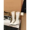 Primeiro Encontro: Botas de cunha finas com bico fino, estilo europeu e americano, para mulheres, nova coleção outono 2026, emagrecedoras e elegantes, camurça, abaixo do joelho