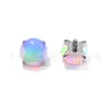 Pendientes de Titanio F136 con Rosca Interna Base Plana Ópalo Niebla Nebulosa Pendientes Joyería para Piercings Clavos Hueso de la Oreja Titanio Aleación G23