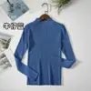 604 Otoño e Invierno 2021 Nueva Ropa de Punto Cuello Alto Medio Mangas Largas Ajustadas con Estilo Occidental Versátil Negro Ropa de Punto Básica