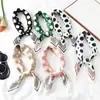 Nueva bufanda cuadrada pequeña de moda coreana que combina con todo, estilo artístico para mujer, bufanda de seda pequeña con lunares ondulados, bufanda pequeña profesional, cinturón decorativo para el cabello