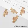 Color de aleación que preserva el color, cuatro agujeros, estilo antiguo, pieza de conexión de loto, material para manualidades DIY para hacer horquillas de borla, accesorios para el cabello