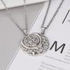 Collar con colgante de acero inoxidable con diseño de pareja de celebridades europeas y americanas, ideal como regalo de San Valentín, joyería al por mayor