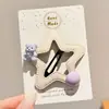 Pinza de Pelo de Lana con Flor Estilo Coreano para Mujer Pinza Lateral para Flequillo Adorno para el Cabello Otoño/Invierno Pinza de Alta Gama Pinza BB para Pelos Sueltos