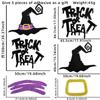 Dibujo Animado Diablo Halloween Divertido Adhesivo para Puerta Adhesivo para Ventana Utilería para Arreglo de Ambiente de Fiesta Sombrero de Bruja Letra Fieltro Adhesivo de Pared