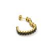 Pendientes de moda de nicho europeo y americano con forma de corazón de diamantes, temperamento femenino, pendientes sencillos de acero de titanio y oro de 18 quilates, venta al por mayor