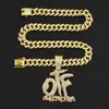 Hip-hop europeu e americano dominante legal costura completa de diamantes pingente de letra acessórios punk hipster rap Cuban corrente longa