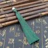 Borla Larga de Seda de Hielo de 12 cm para Bolsitas de Té, Colgantes de Abanico, Borlas Hanfu, Accesorios y Colgantes de Estilo Vintage