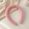 Sencilla diadema de felpa de color sólido dulce, color caramelo, diadema de ala ancha, pasador para el cabello, adorno para la cabeza de bebé, accesorios para el cabello al por mayor de Corea del Sur
