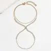 Pulsera de Cadena Cruzada con Circonita Estilo Coreano de Lujo Nicho, Pulsera Entrelazada Multicapa Ins Europea y Americana, Accesorio de Mano Versátil y Elegante