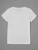 Estampa Casual com Padrão de Frutas Limão Camiseta de Moda Feminina de Manga Curta Moda Verão Moda Gola O Moda Roupas Femininas